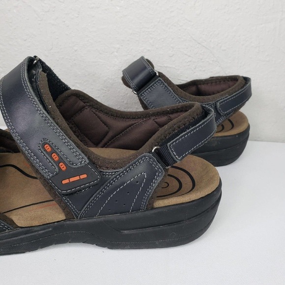 Orthofeet Black Cambria Diabetic Sandals Mens Comfort Shoes Walking - Picture 8 of 13